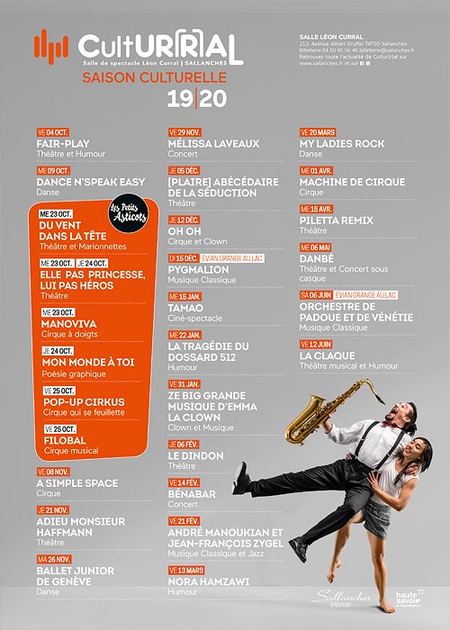 Affiche-agenda de saison 2019 de Cultur[r]al