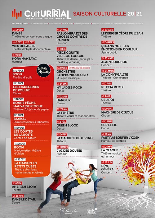 Affiche-agenda de saison 2020 de Cultur[r]al