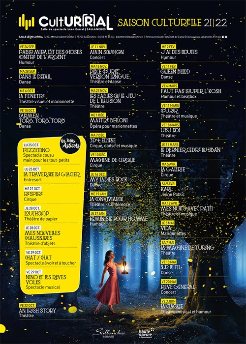 Affiche-agenda de saison 2021 de Cultur[r]al