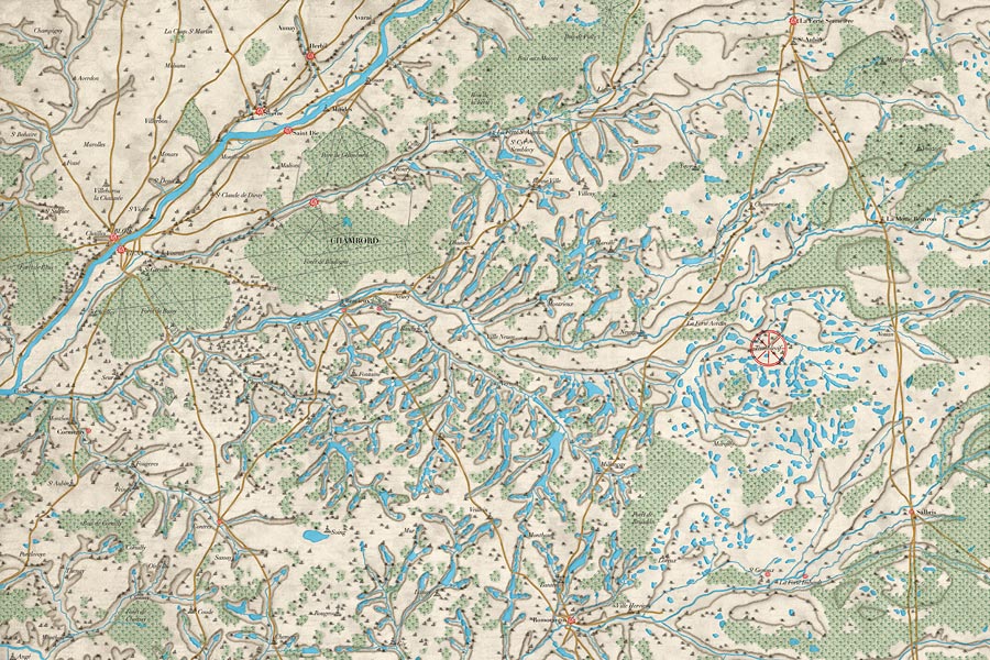 Design graphique de la Maison des étangs