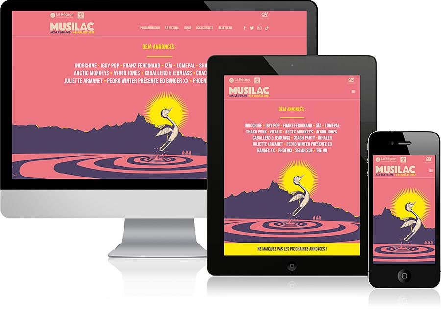 Création du site internet du festival Musilac édition 2023
