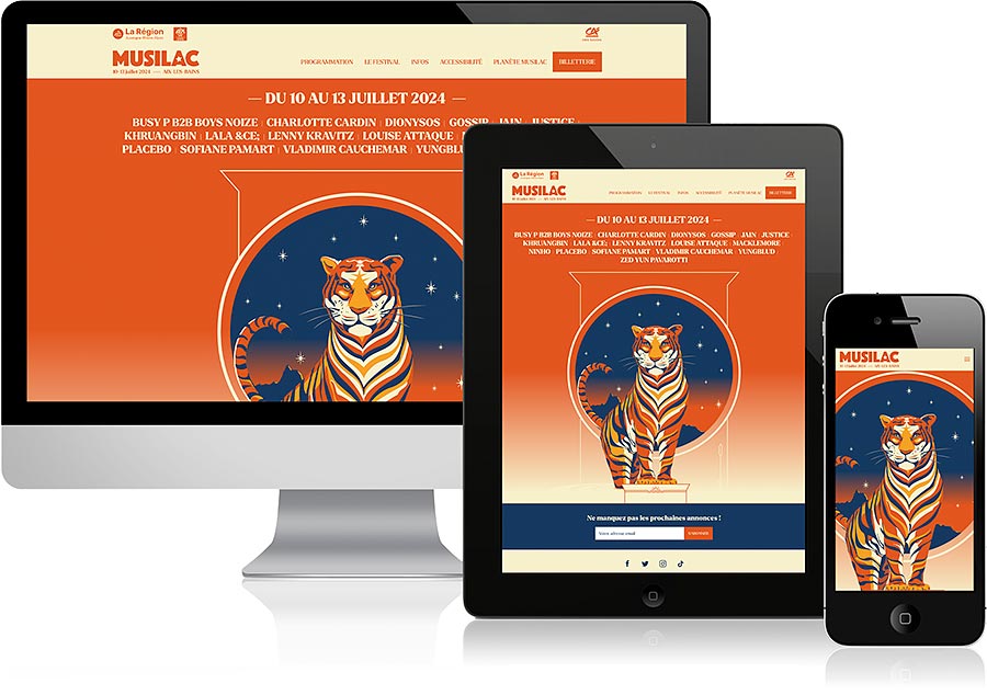 Création du site internet du festival Musilac édition 2024