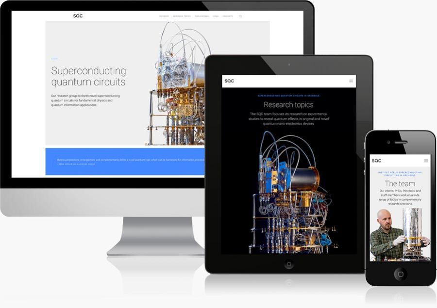 Création du site internet du laboratoire SQC de l'Institut Néel - CNRS, à Grenoble